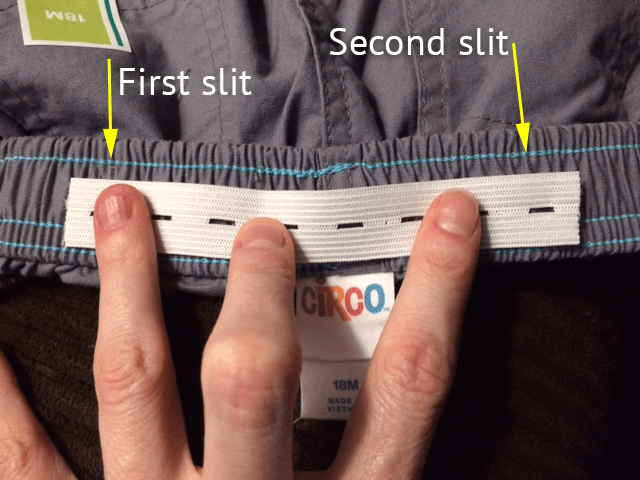 DIY Adjustable Waist Toddler Pants Step 4