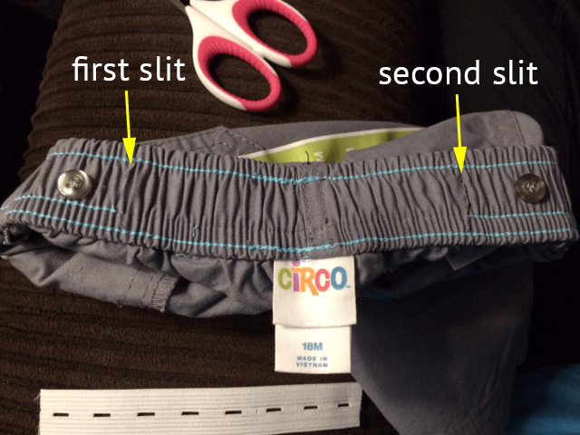 DIY Adjustable Waist Toddler Pants Step 6
