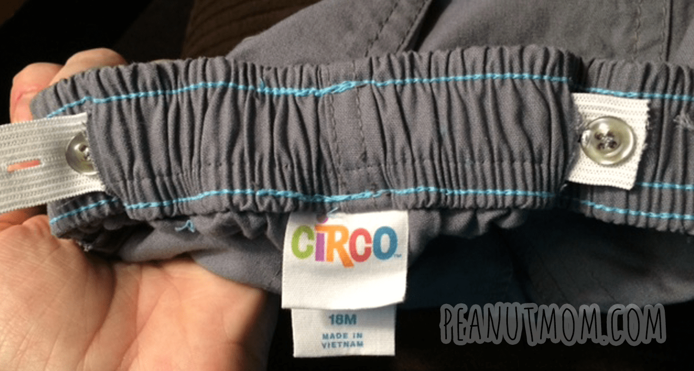 DIY adjustable waist toddler pants